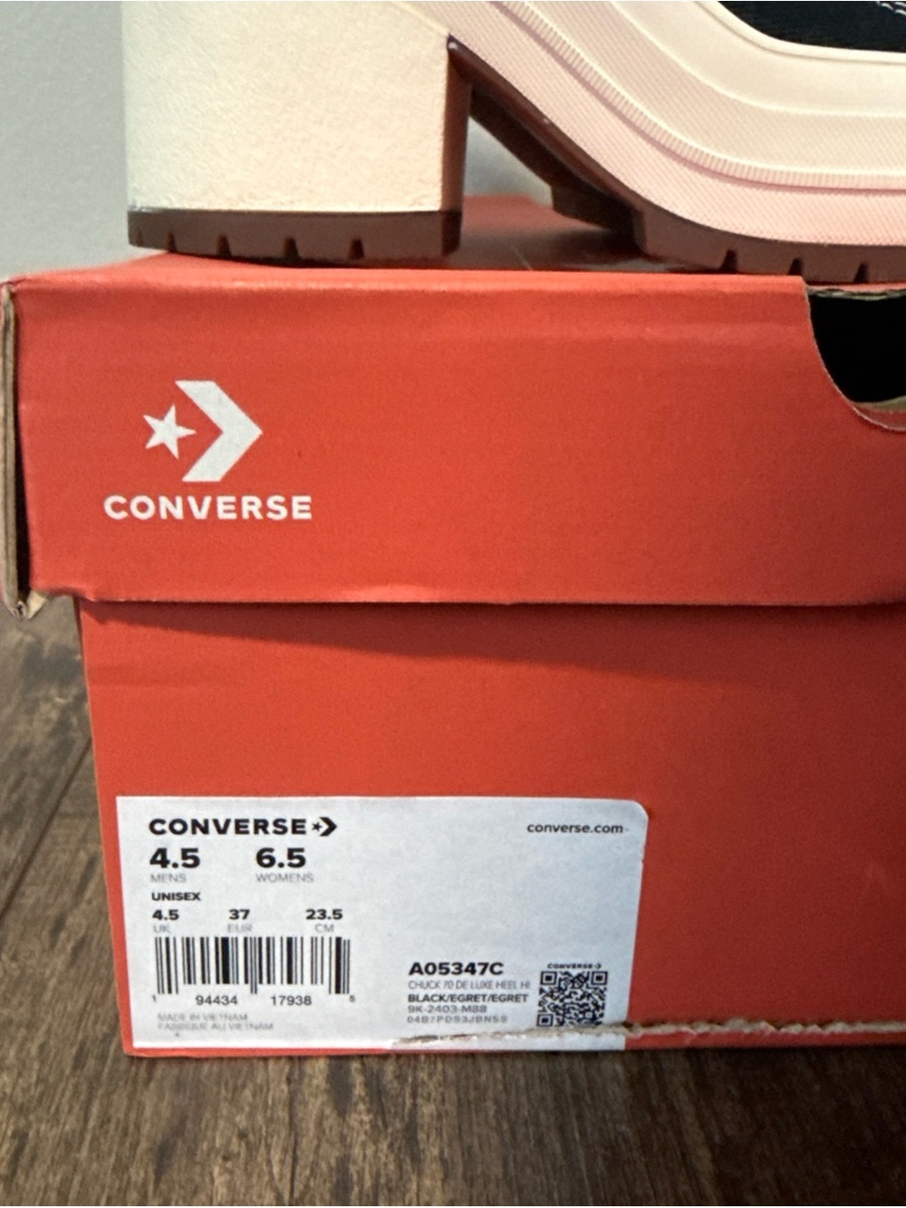 Converse Chuck 70 De Luxe Heel Platform Size 6.5 - Picture 8 of 9